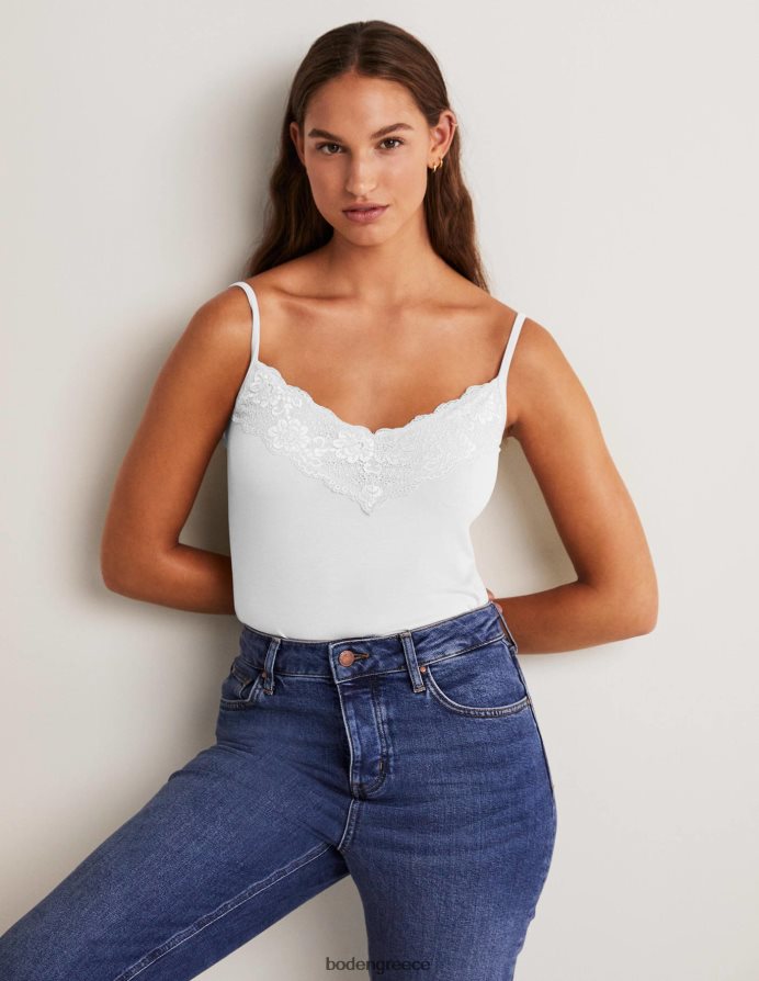 άσπρο είδη ένδυσης δαντελένιο καμί τοπ Boden γυναίκες 464PH82556