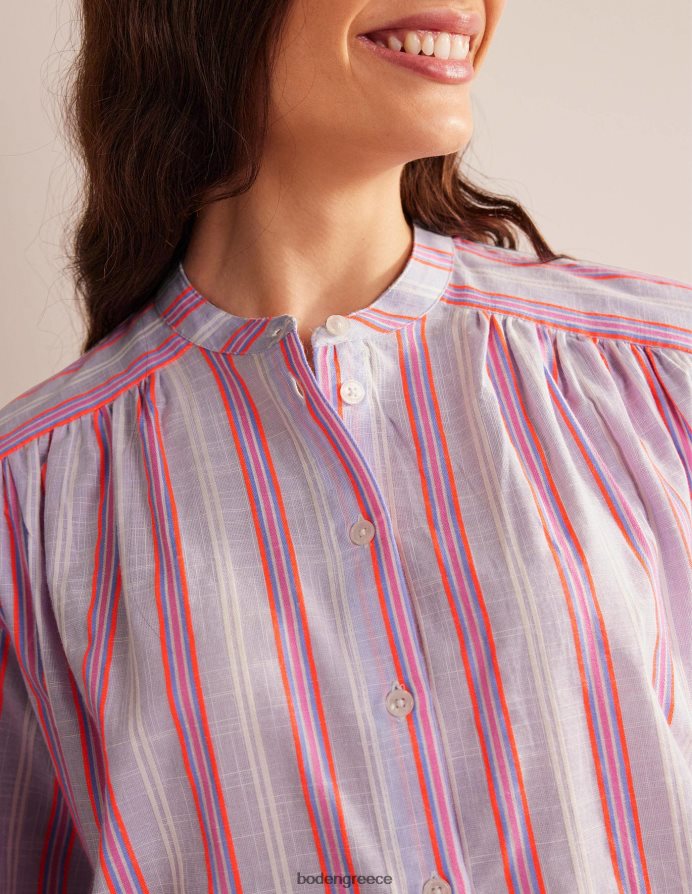 μπλε και καρπούζι γροθιά είδη ένδυσης υπερμεγέθη μπλουζόν μανίκι πουκάμισο Boden γυναίκες 464PH8593