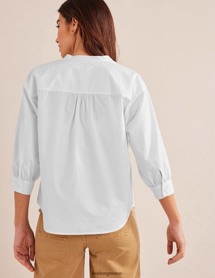 άσπρο είδη ένδυσης χαλαρό πουκάμισο από ποπλίνα Boden γυναίκες 464PH8595