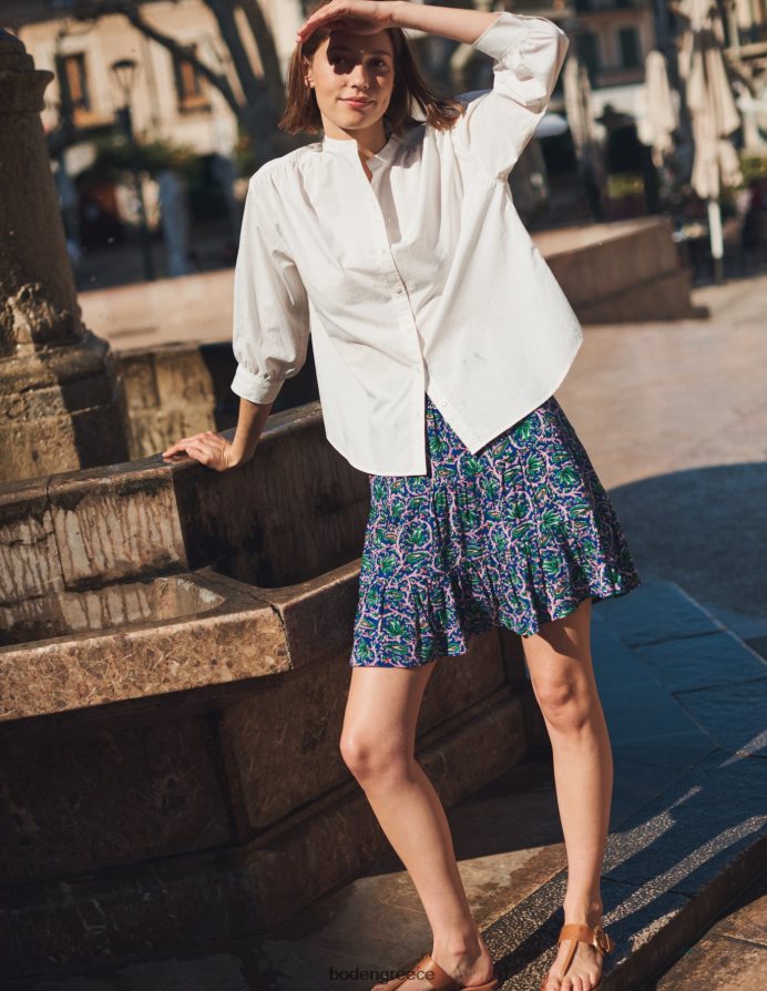 άσπρο είδη ένδυσης χαλαρό πουκάμισο από ποπλίνα Boden γυναίκες 464PH8595