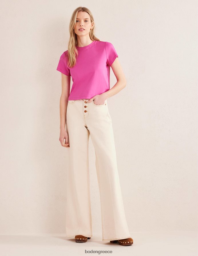 φούξια Fedora είδη ένδυσης τέλειο βαμβακερό μπλουζάκι Boden γυναίκες 464PH82024