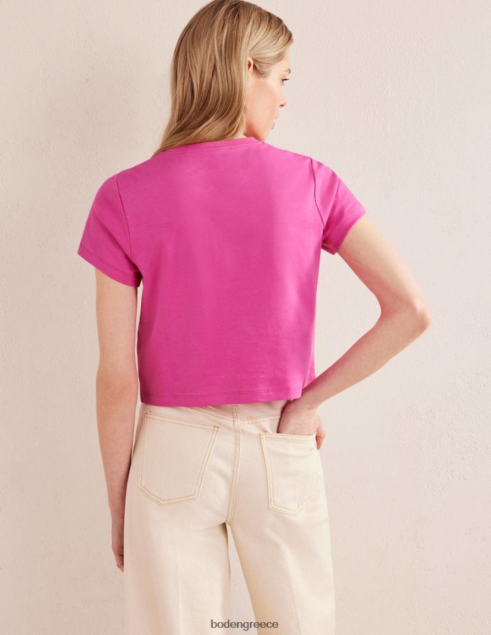 φούξια Fedora είδη ένδυσης τέλειο βαμβακερό μπλουζάκι Boden γυναίκες 464PH82024