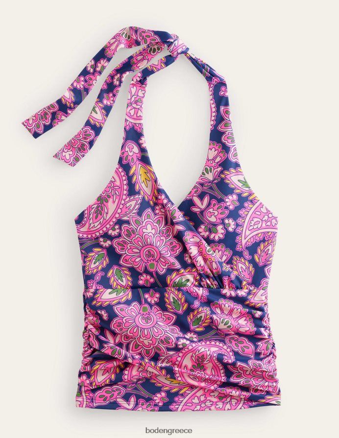 Navy & Paisley βεράντα είδη ένδυσης top halter tankini levanzo Boden γυναίκες 464PH82130