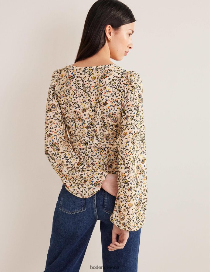 Paisley από ελεφαντόδοντο & αγριολούλουδα είδη ένδυσης δέσιμο στη μέση Boden γυναίκες 464PH81624