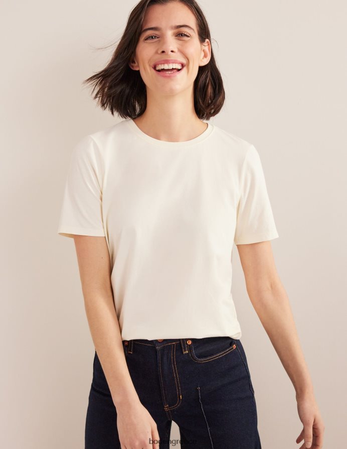 ωχρό κίτρινο είδη ένδυσης T-shirt του πληρώματος βαμμένο με λαχανικά Boden γυναίκες 464PH81484