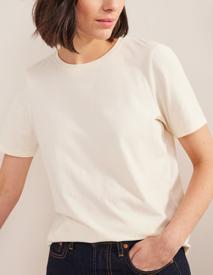 ωχρό κίτρινο είδη ένδυσης T-shirt του πληρώματος βαμμένο με λαχανικά Boden γυναίκες 464PH81484