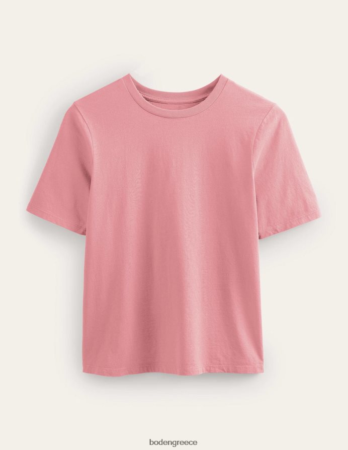 σορμπέ ροδάκινο είδη ένδυσης T-shirt με λαιμόκοψη από καθαρό βαμβάκι Boden γυναίκες 464PH81853