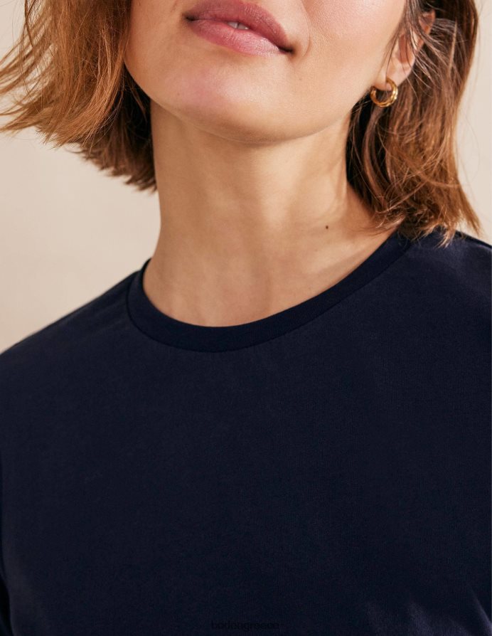 ΠΟΛΕΜΙΚΟ ΝΑΥΤΙΚΟ είδη ένδυσης T-shirt με λαιμόκοψη από καθαρό βαμβάκι Boden γυναίκες 464PH81863