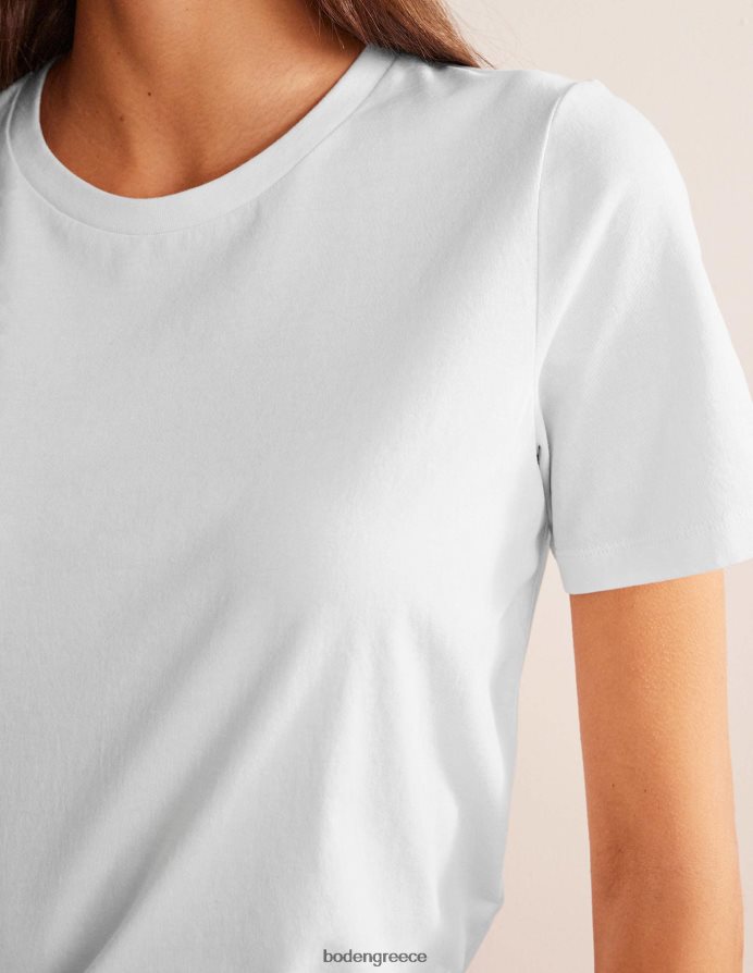 άσπρο είδη ένδυσης T-shirt από καθαρό βαμβάκι Boden γυναίκες 464PH8190