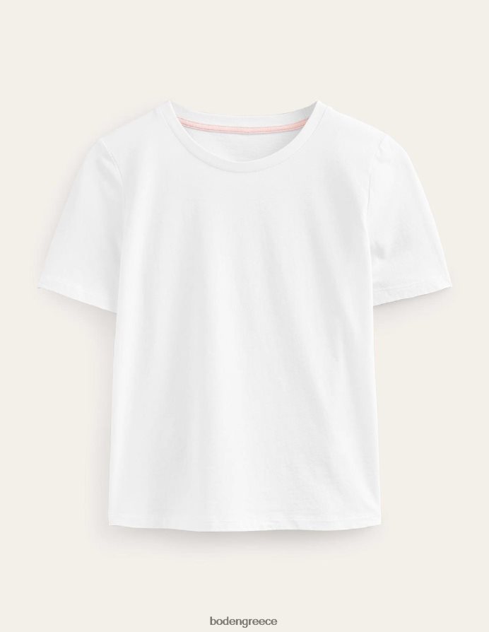 άσπρο είδη ένδυσης T-shirt από καθαρό βαμβάκι Boden γυναίκες 464PH8190
