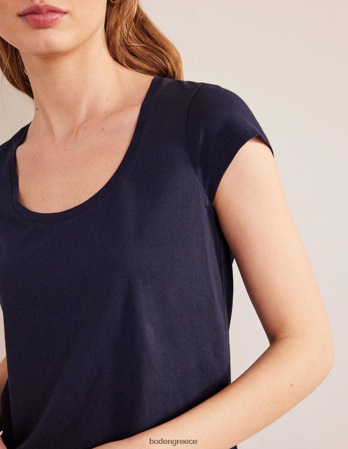 ΠΟΛΕΜΙΚΟ ΝΑΥΤΙΚΟ είδη ένδυσης T-shirt με λαιμόκοψη από καθαρό βαμβάκι Boden γυναίκες 464PH82529