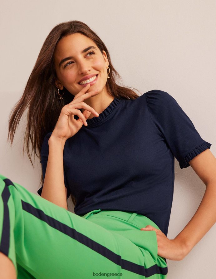 ΠΟΛΕΜΙΚΟ ΝΑΥΤΙΚΟ είδη ένδυσης T-shirt με λεπτομέρεια supersoft Boden γυναίκες 464PH8101