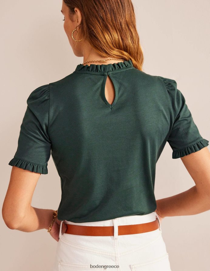 τσάτσγουορθ πράσινο είδη ένδυσης T-shirt με λεπτομέρεια supersoft Boden γυναίκες 464PH8184