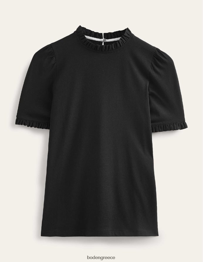 μαύρος είδη ένδυσης T-shirt με λεπτομέρεια supersoft Boden γυναίκες 464PH8192