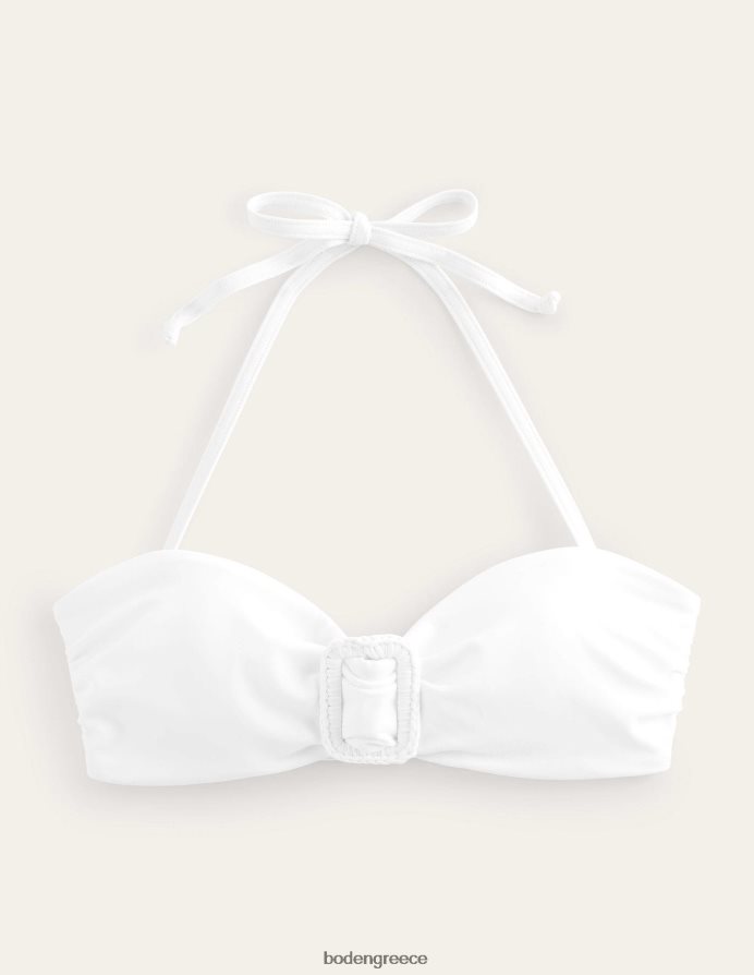 άσπρο είδη ένδυσης τυλίξτε πόρπη bandeau top Boden γυναίκες 464PH82488