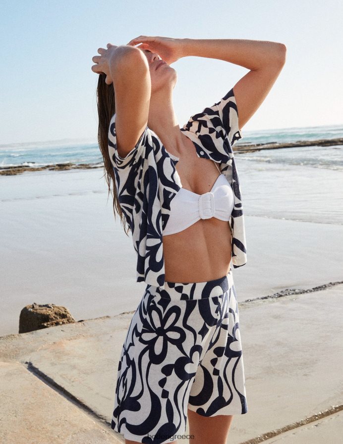 άσπρο είδη ένδυσης τυλίξτε πόρπη bandeau top Boden γυναίκες 464PH82488