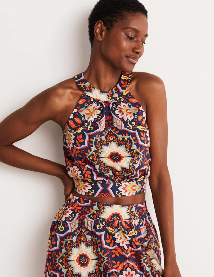 γαλλικό ναυτικό & bloomsbury είδη ένδυσης τζέσικα halterneck co-ord top Boden γυναίκες 464PH81996