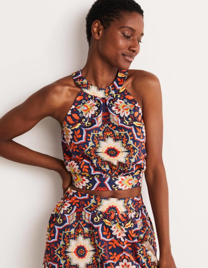 γαλλικό ναυτικό & bloomsbury είδη ένδυσης τζέσικα halterneck co-ord top Boden γυναίκες 464PH81996