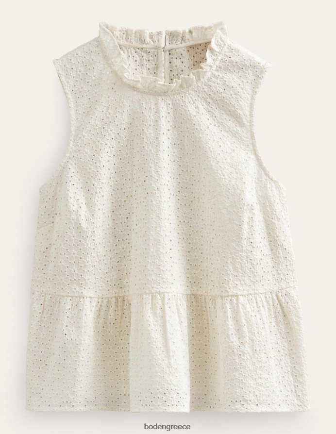 ελεφαντόδοντο είδη ένδυσης broderie peplum top Boden γυναίκες 464PH81414