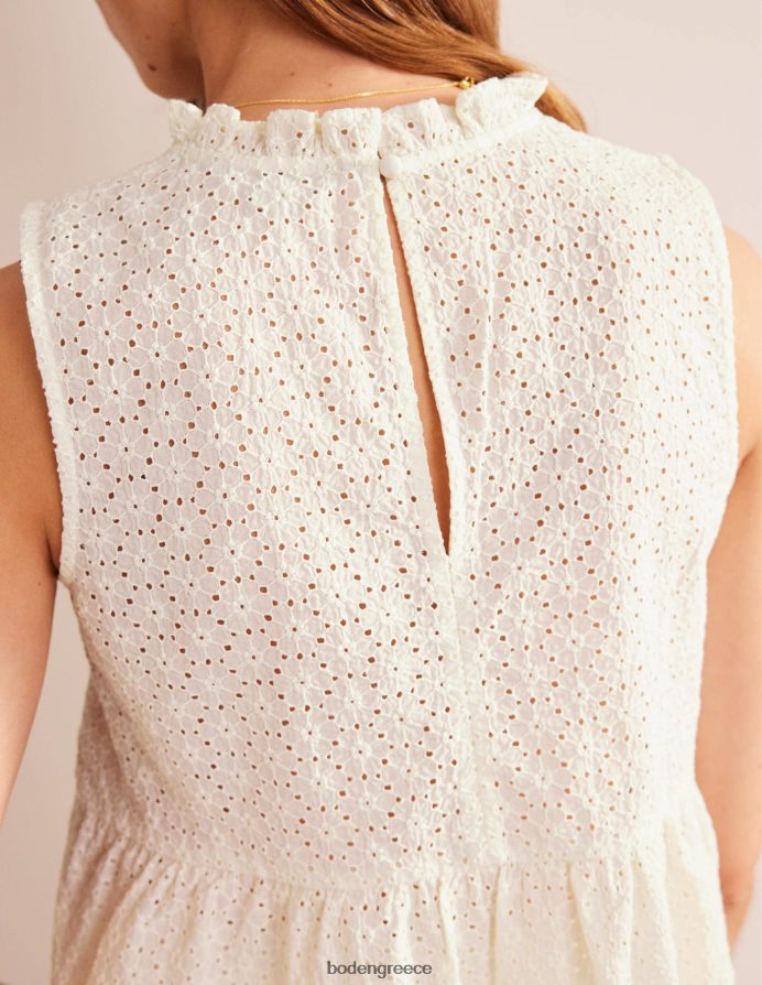 ελεφαντόδοντο είδη ένδυσης broderie peplum top Boden γυναίκες 464PH81414