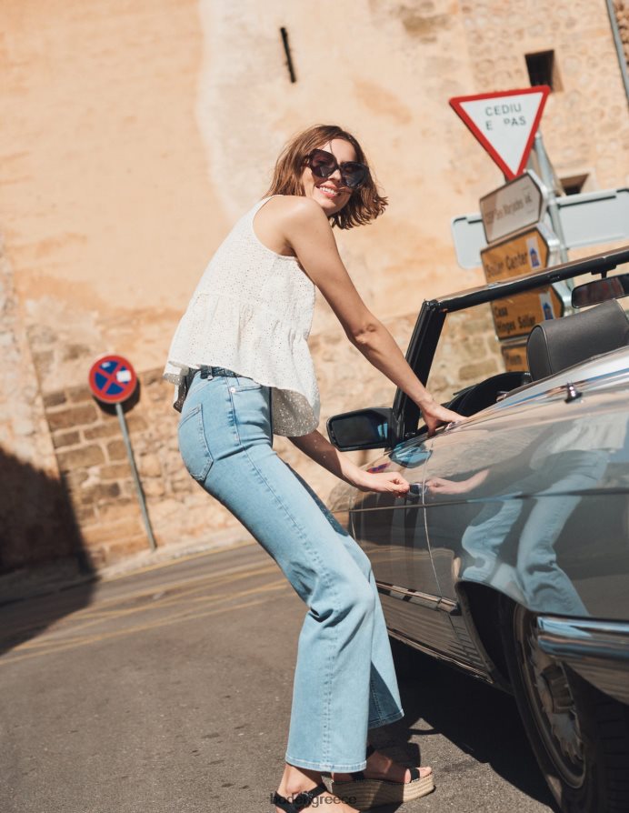 ελεφαντόδοντο είδη ένδυσης broderie peplum top Boden γυναίκες 464PH81414