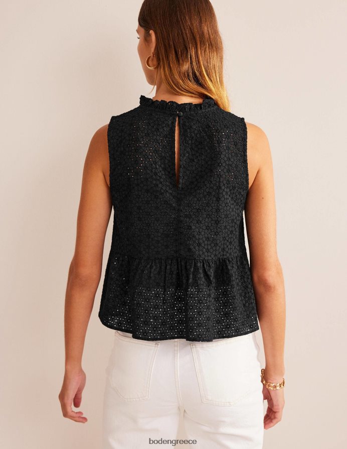 μαύρος είδη ένδυσης broderie peplum top Boden γυναίκες 464PH81701