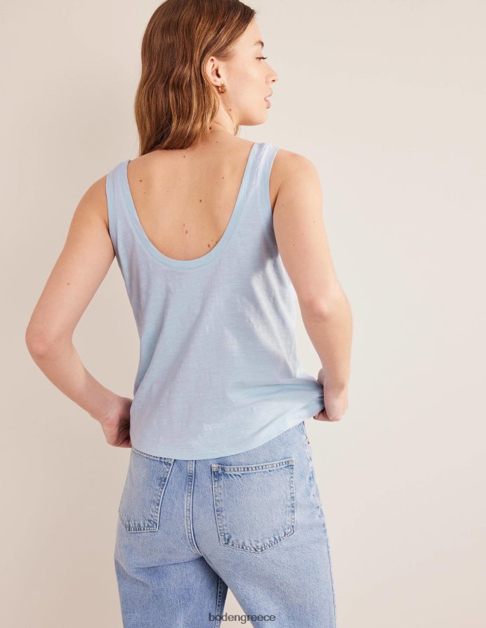 μπλε chambray είδη ένδυσης χαλαρό γιλέκο με σέσουλα Boden γυναίκες 464PH82168