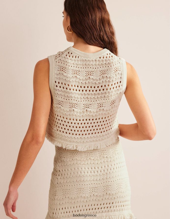 ζεστό ελεφαντόδοντο είδη ένδυσης δεξαμενή croched κροσέ Boden γυναίκες 464PH8934