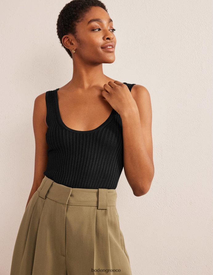 μαύρος είδη ένδυσης cropped σέσουλα ραβδωτό γιλέκο Boden γυναίκες 464PH81650