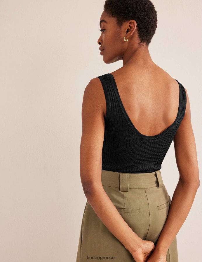 μαύρος είδη ένδυσης cropped σέσουλα ραβδωτό γιλέκο Boden γυναίκες 464PH81650