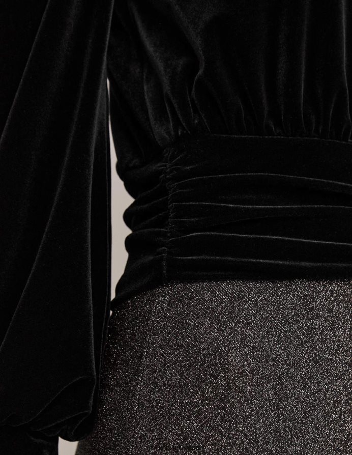 μαύρος είδη ένδυσης cropped βελούδινο μπλουζονάκι Boden γυναίκες 464PH81966