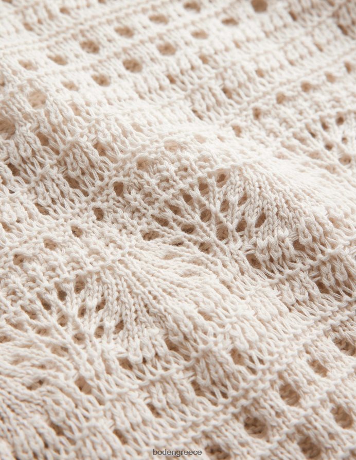 ζεστό ελεφαντόδοντο είδη ένδυσης cropped crochet t-shirt Boden γυναίκες 464PH8928