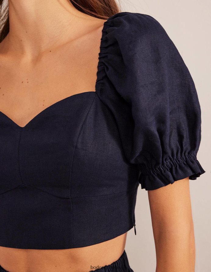 ΠΟΛΕΜΙΚΟ ΝΑΥΤΙΚΟ είδη ένδυσης γλυκιά μου λινό cropped top Boden γυναίκες 464PH82261