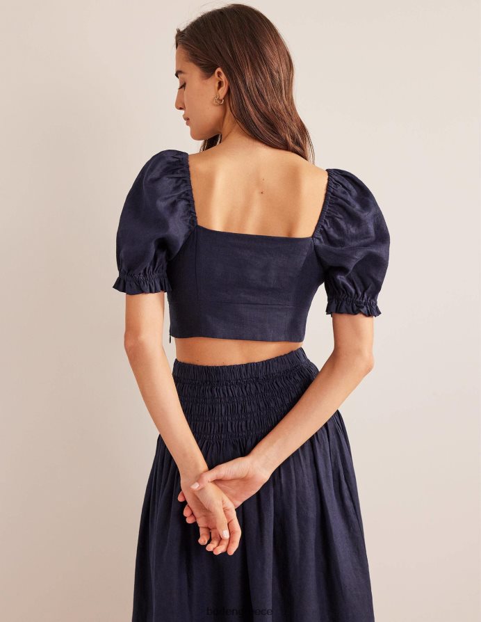 ΠΟΛΕΜΙΚΟ ΝΑΥΤΙΚΟ είδη ένδυσης γλυκιά μου λινό cropped top Boden γυναίκες 464PH82261