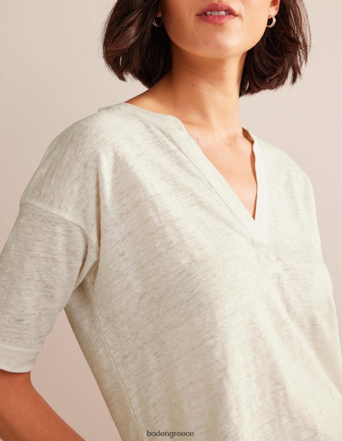 ελεφαντόδοντο είδη ένδυσης ανοιχτό λαιμό λινό henley Boden γυναίκες 464PH81072