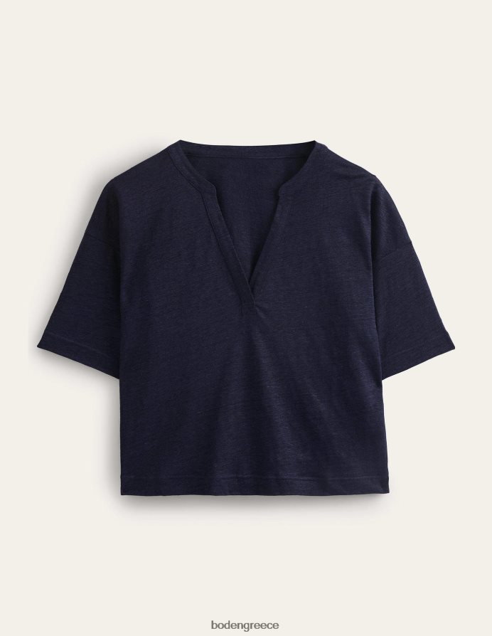 ΠΟΛΕΜΙΚΟ ΝΑΥΤΙΚΟ είδη ένδυσης ανοιχτό λαιμό λινό henley Boden γυναίκες 464PH82197