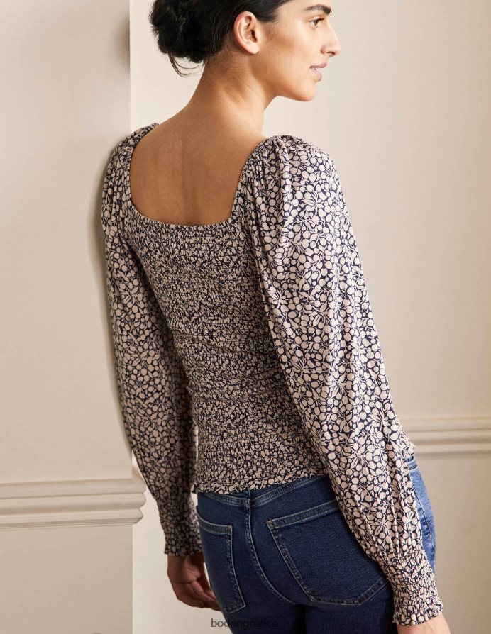 milkshake & κλαδάκι φλώρα είδη ένδυσης μπλούζα με smocked μπούστο Boden γυναίκες 464PH82415