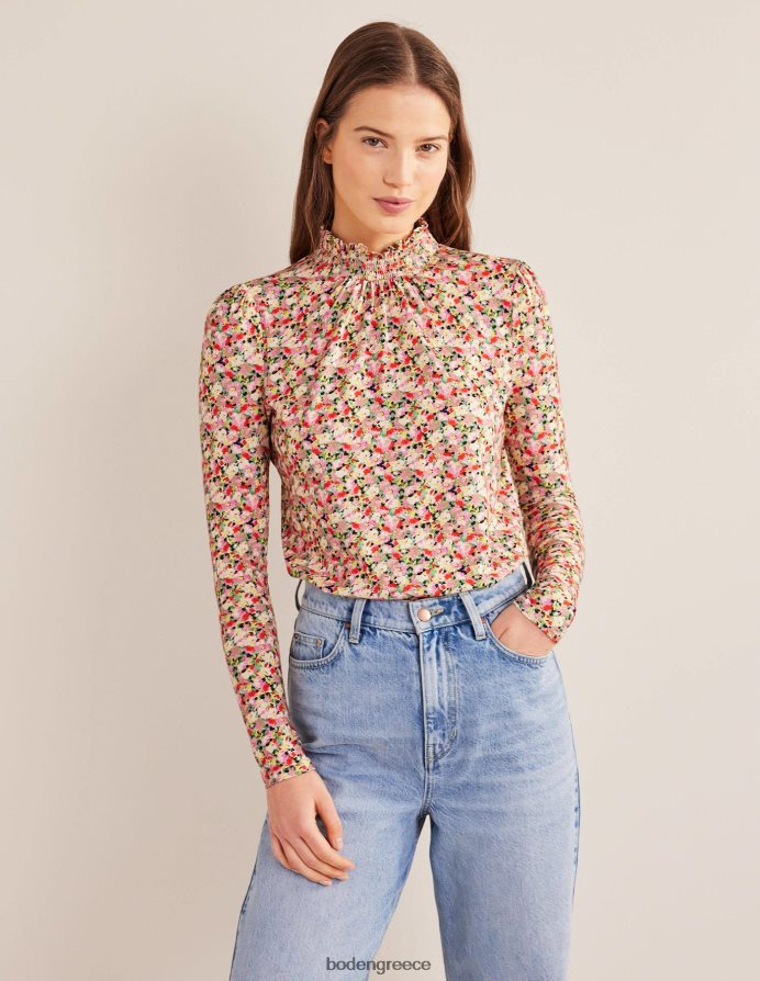 multi & floral είδη ένδυσης εμπριμέ με λαιμόκοψη Boden γυναίκες 464PH81561