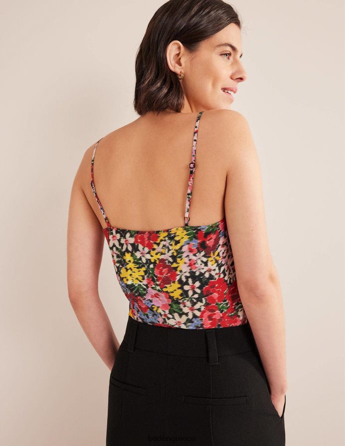 άνθιση multi & moire είδη ένδυσης μεταξωτό καμί τοπ Boden γυναίκες 464PH81776