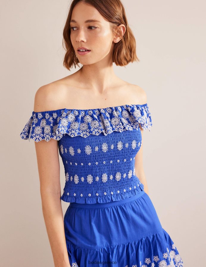 νησιώτικο ζαφείρι είδη ένδυσης μπλουζάκι off shoulder Boden γυναίκες 464PH81099