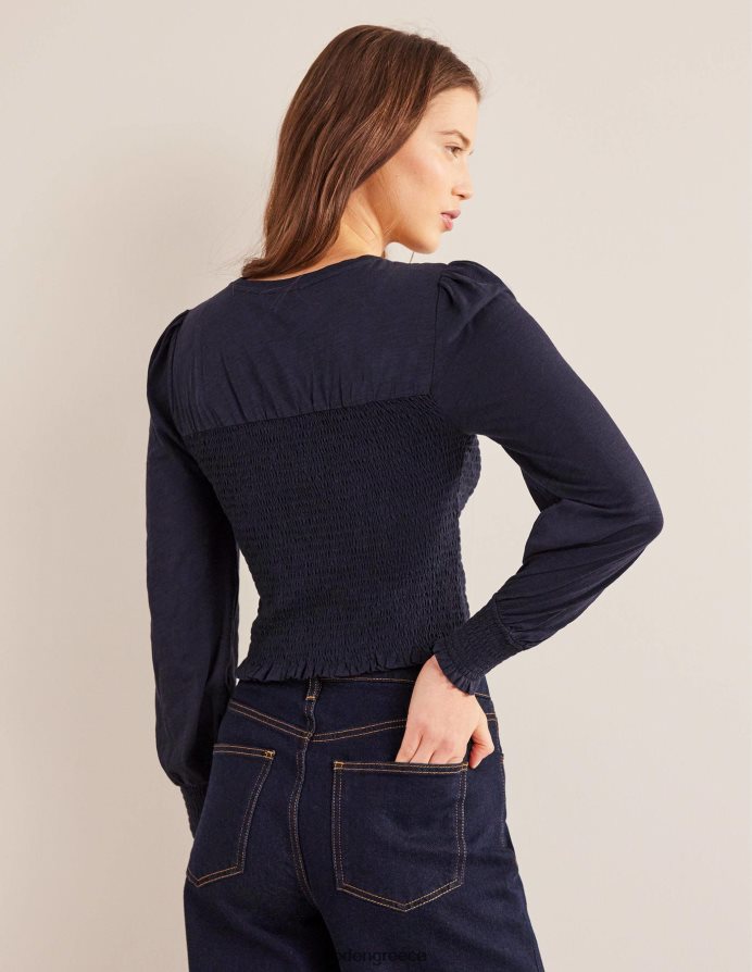 ΠΟΛΕΜΙΚΟ ΝΑΥΤΙΚΟ είδη ένδυσης smocked μπούστο βαμβακερό τοπ Boden γυναίκες 464PH81663