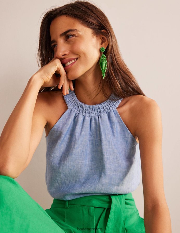 είδος υφάσματος είδη ένδυσης λινό smocked καπίστρι Boden γυναίκες 464PH8183