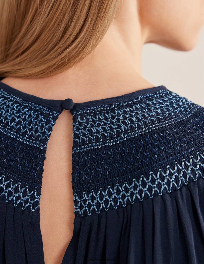 ΠΟΛΕΜΙΚΟ ΝΑΥΤΙΚΟ είδη ένδυσης smocked crew λαιμόκοψη Boden γυναίκες 464PH81706