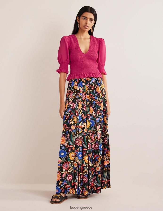 εικονικό ροζ είδη ένδυσης smocked μπούστο crop top Boden γυναίκες 464PH81881