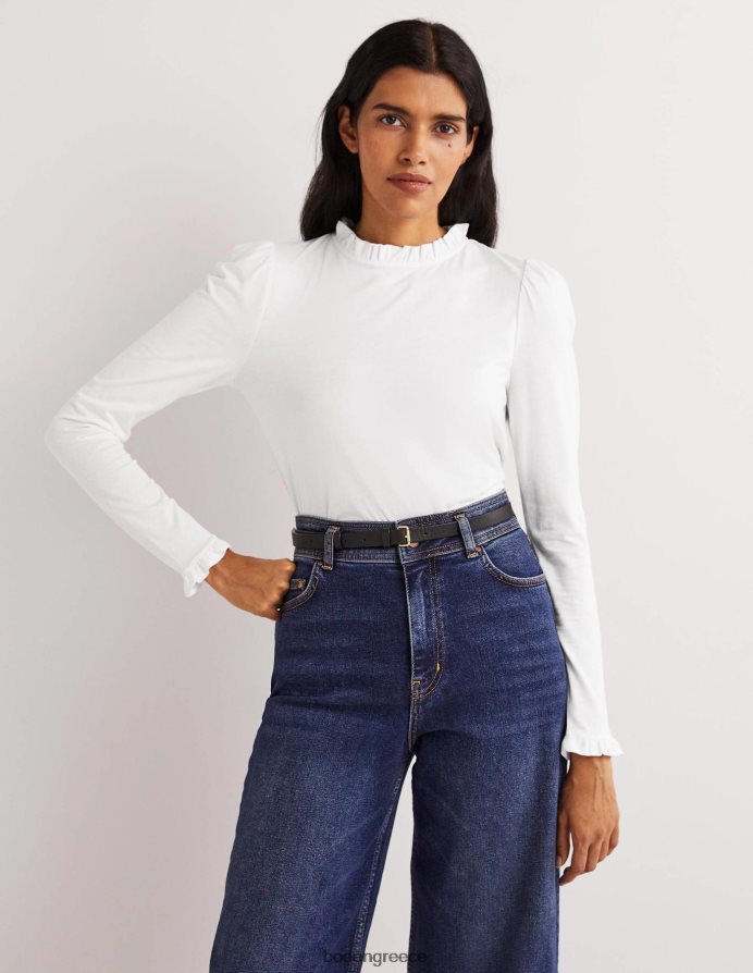 άσπρο είδη ένδυσης supersoft με λεπτομέρεια στο πάνω μέρος Boden γυναίκες 464PH8138