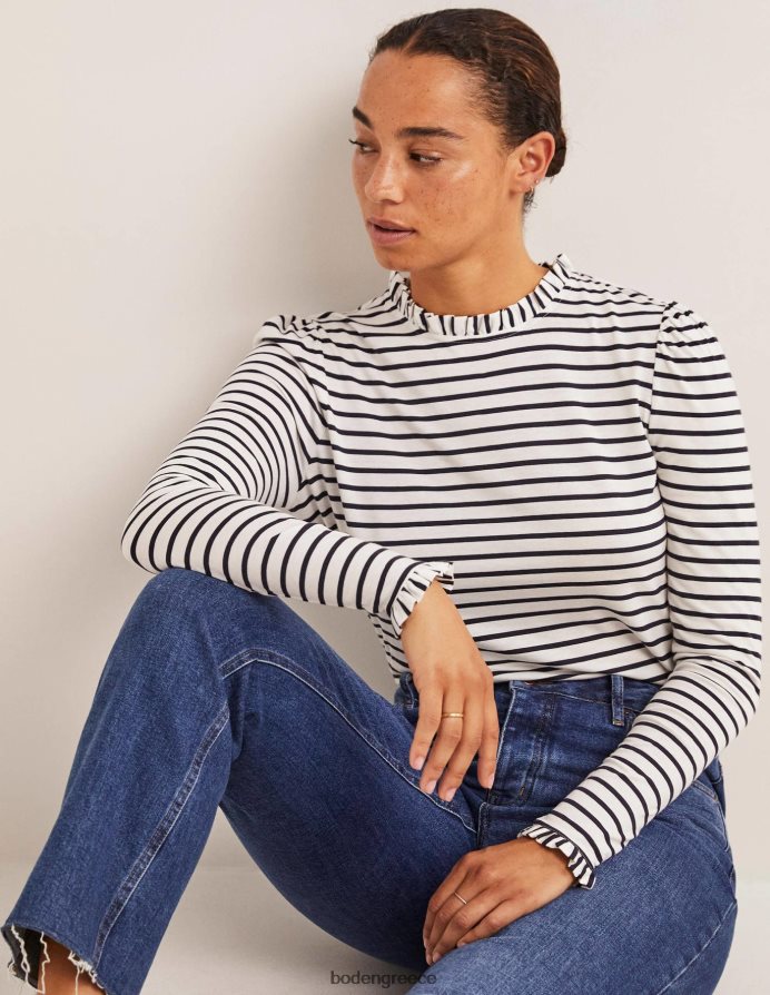 ιβουάρ/ναυτική ρίγα είδη ένδυσης supersoft με λεπτομέρεια στο πάνω μέρος Boden γυναίκες 464PH8139