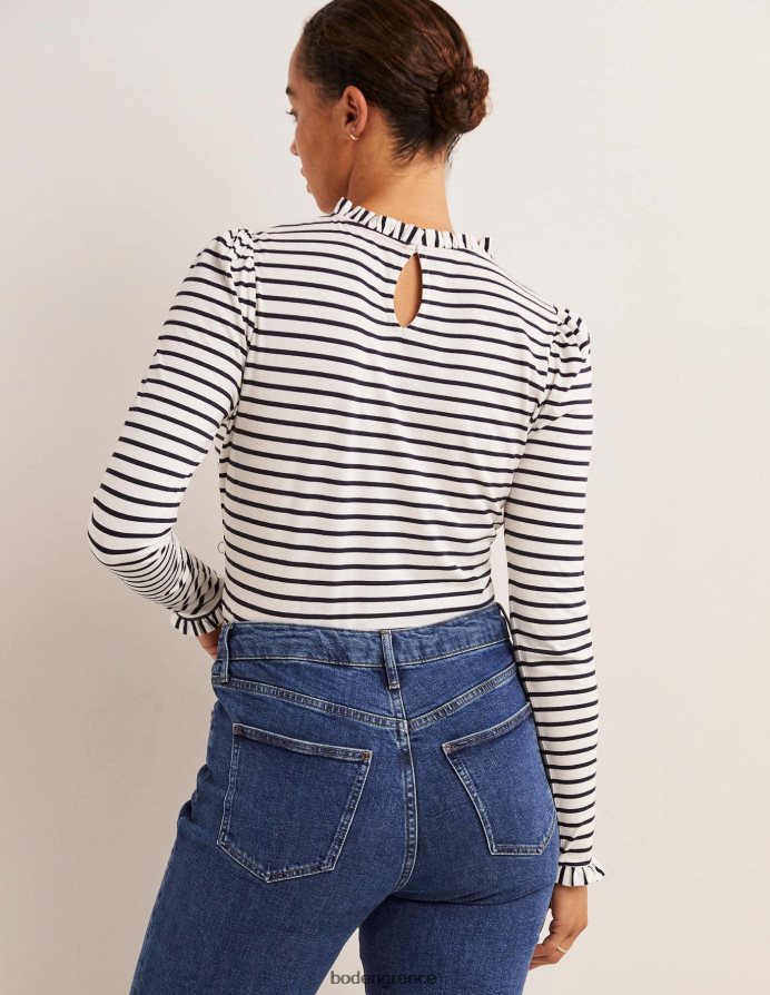 ιβουάρ/ναυτική ρίγα είδη ένδυσης supersoft με λεπτομέρεια στο πάνω μέρος Boden γυναίκες 464PH8139