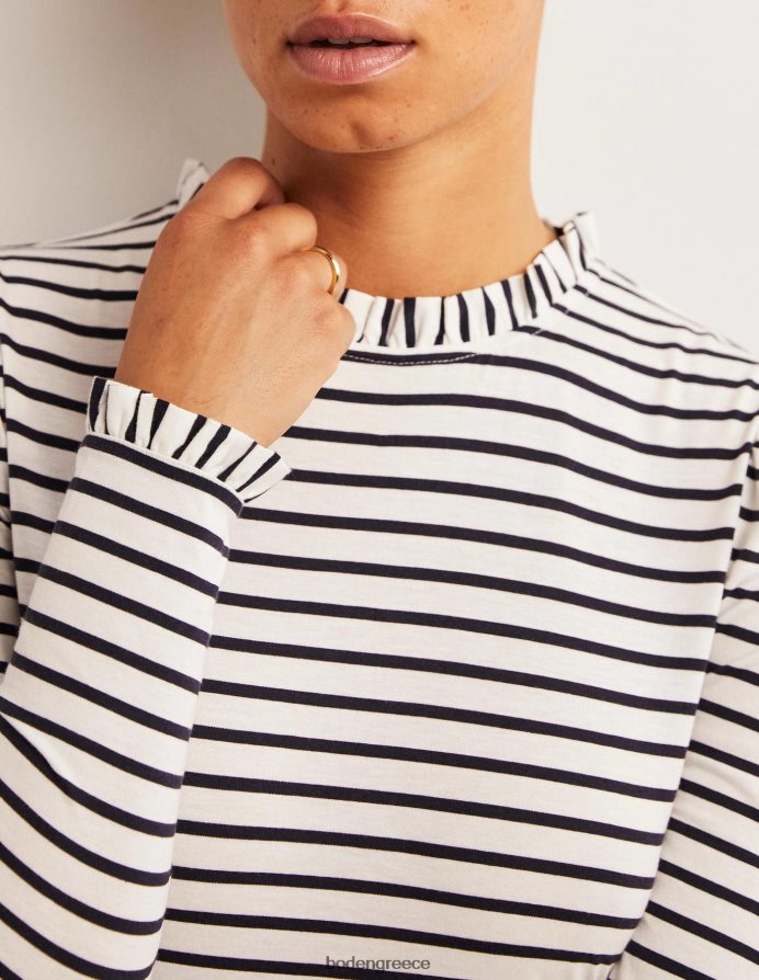 ιβουάρ/ναυτική ρίγα είδη ένδυσης supersoft με λεπτομέρεια στο πάνω μέρος Boden γυναίκες 464PH8139