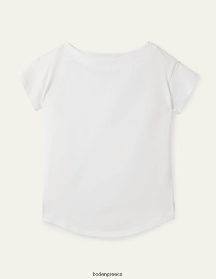 άσπρο είδη ένδυσης supersoft μπλουζάκι με λαιμόκοψη Boden γυναίκες 464PH8153