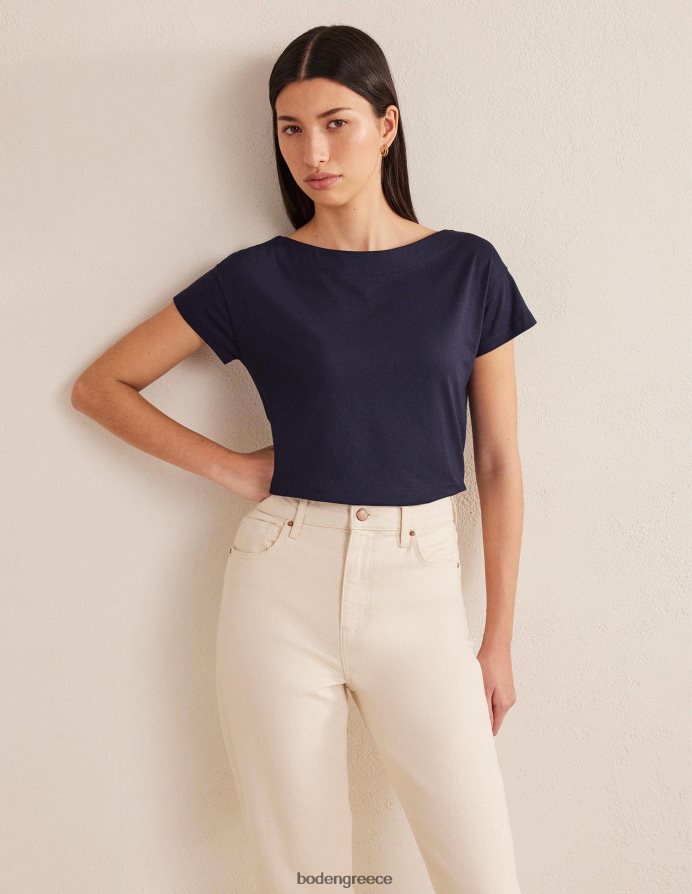 ΠΟΛΕΜΙΚΟ ΝΑΥΤΙΚΟ είδη ένδυσης supersoft μπλουζάκι με λαιμόκοψη Boden γυναίκες 464PH8158